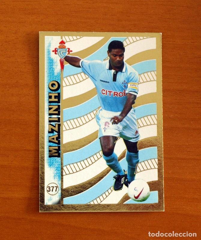 Football Stickers: Celta de Vigo -N&ordm; 377 Mazinho El Mejor 97-98-Mundicromo Las Fichas de la Liga 1998-1999-98-99