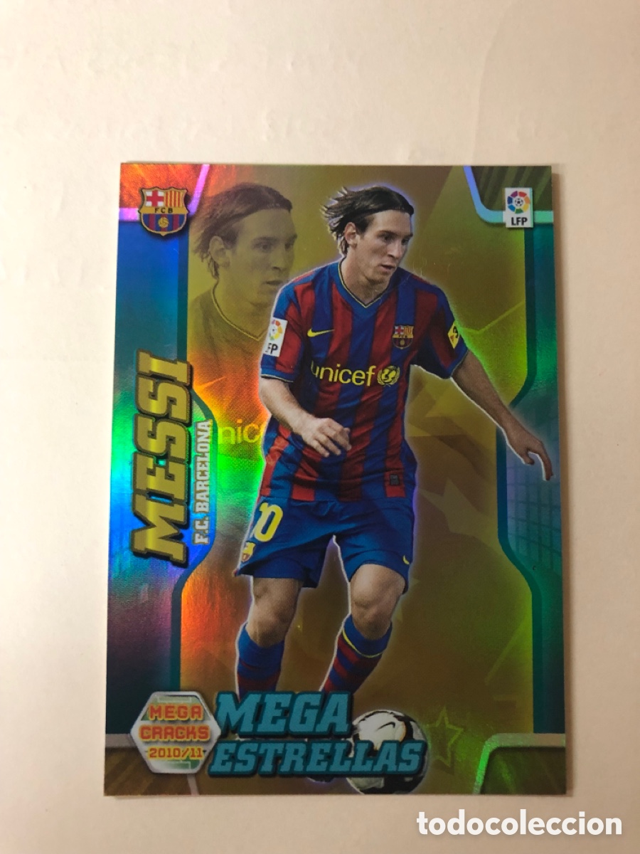 Cromos de F&uacute;tbol: Megacracks 2010 2011 mega Estrellas Messi 389 barcelona!CARTA IMPLECABLE