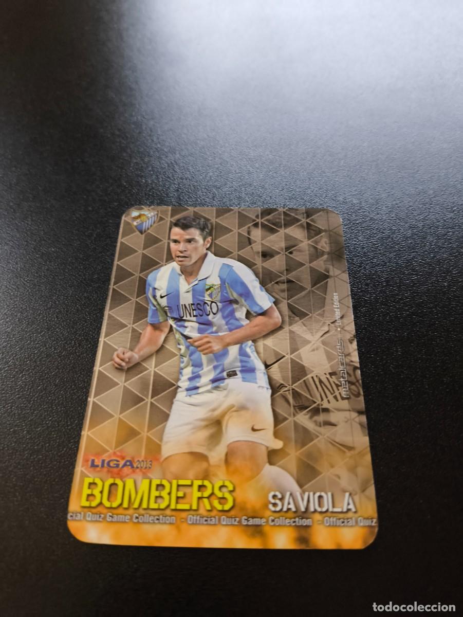 Cromos de Futebol: 18 /21 SAVIOLA MALAGA BRILLO LISO BOMBERS MUNDICROMO LIGA 2012 2013 12 13 NO PANINI ESTE