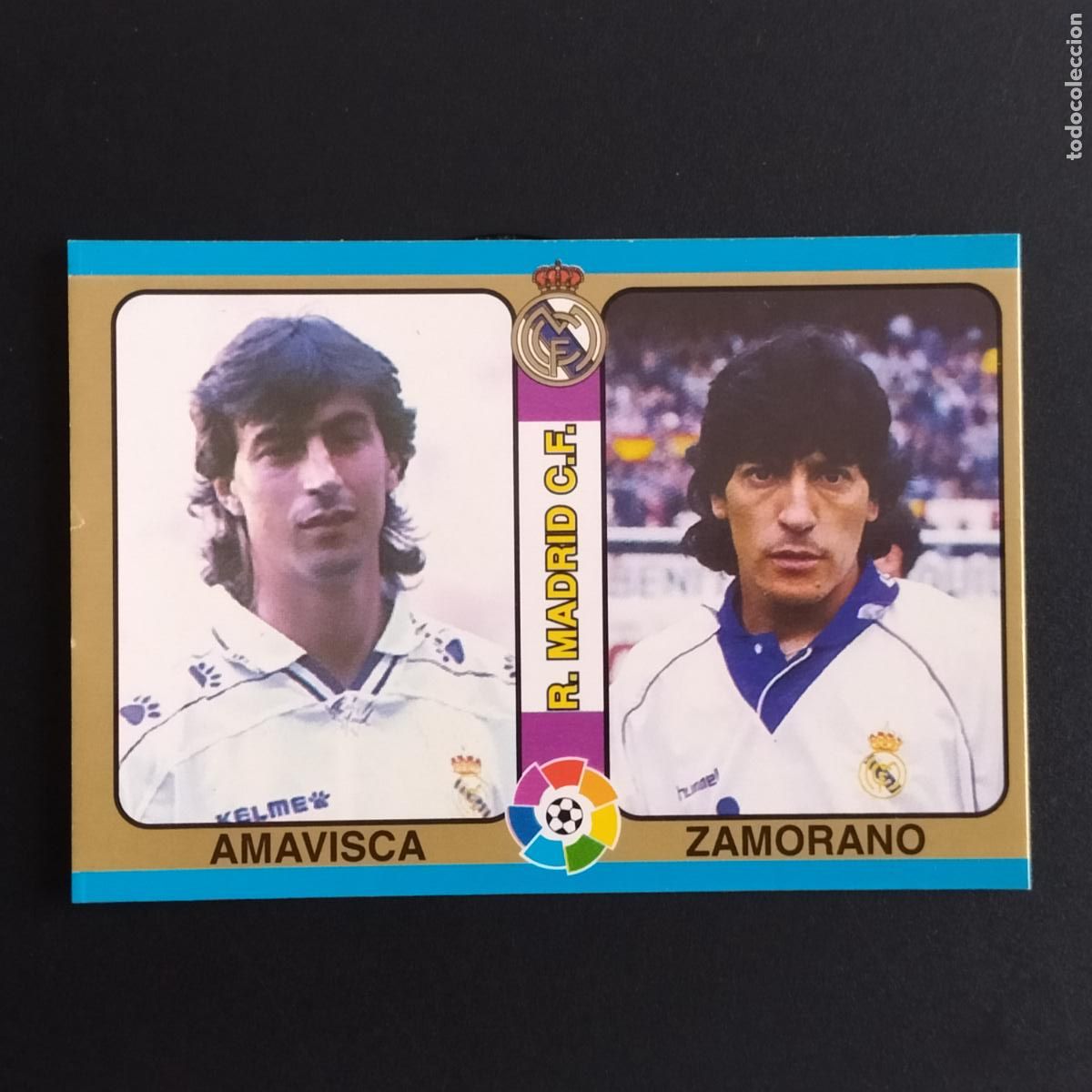Cromos de F&uacute;tbol: 36 AMAVISCA Y ZAMORANO REAL MADRID CROMOS ALBUM MUNDICROMO LIGA FUTBOL TOTAL 94 95 1994 1995