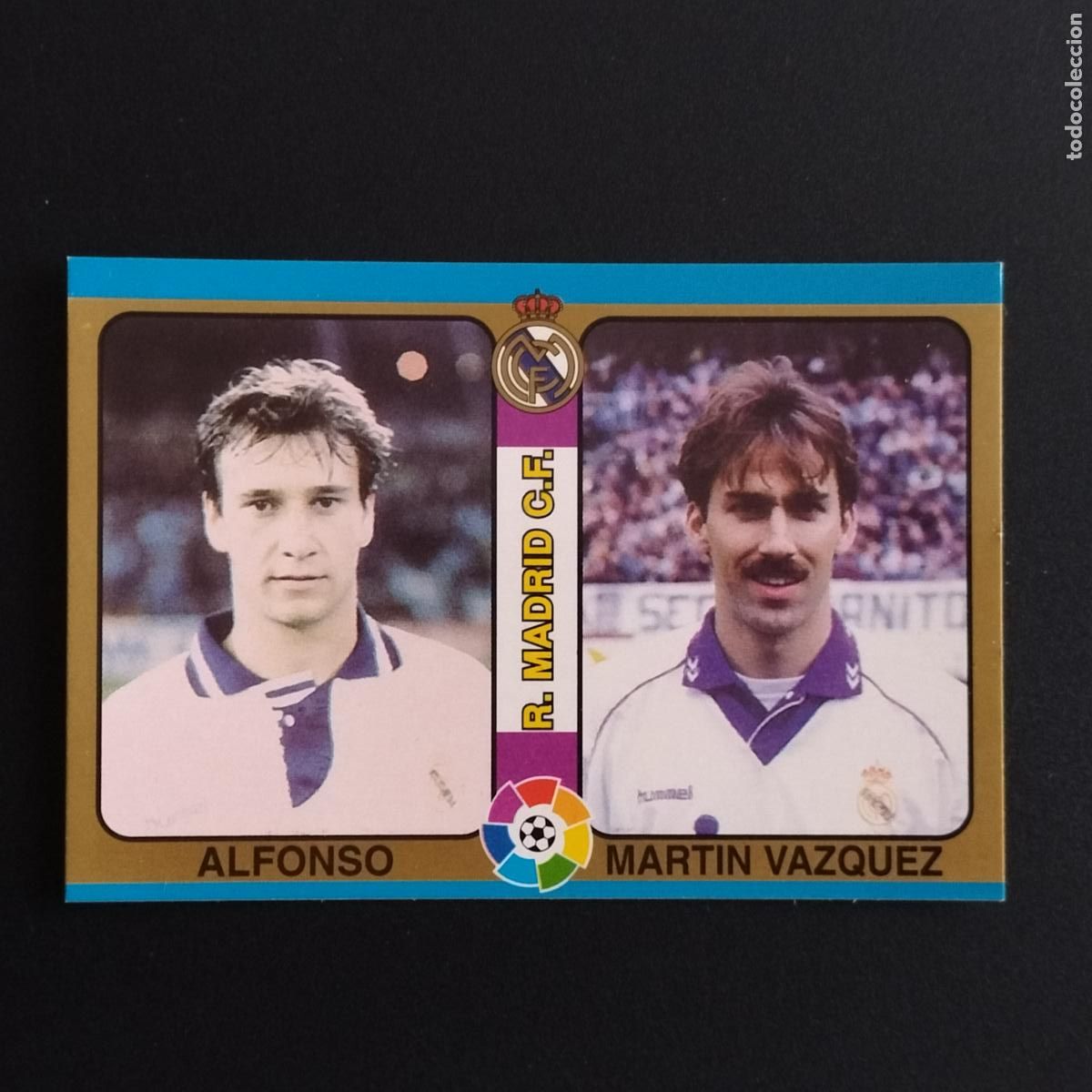 Cromos de F&uacute;tbol: 35 ALFONSO Y MARTIN VAZQUEZ REAL MADRID CROMOS ALBUM MUNDICROMO LIGA FUTBOL TOTAL 94 95 1994 1995