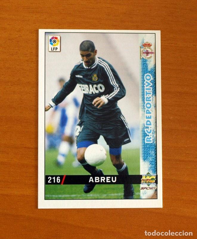 Cartes &agrave; collectionner de Football: Deportivo La Coru&ntilde;a - N&ordm; 216 Abreu - Baja - Mundicromo Las Fichas de la Liga 1998-1999-98-99