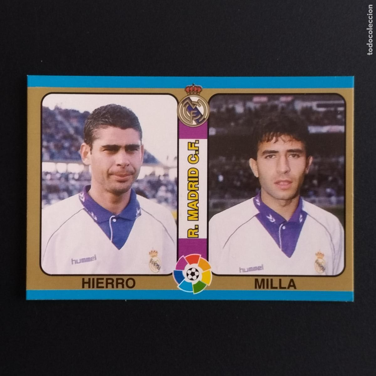 Cartes &agrave; collectionner de Football: 31 FERNANDO HIERRO Y MILLA REAL MADRID CROMOS ALBUM MUNDICROMO LIGA FUTBOL TOTAL 94 95 1994 1995