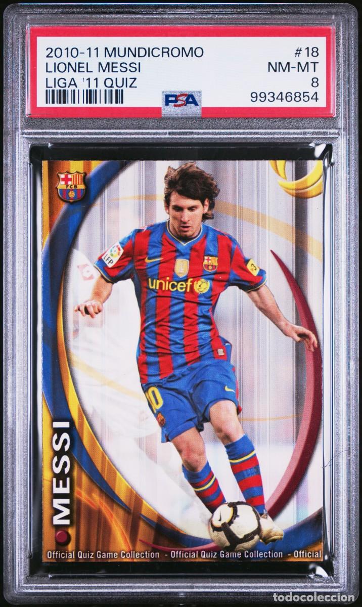Cromos de F&uacute;tbol: Messi #18 FC Barcelona Mundicromo 2010 2011 Psa 8