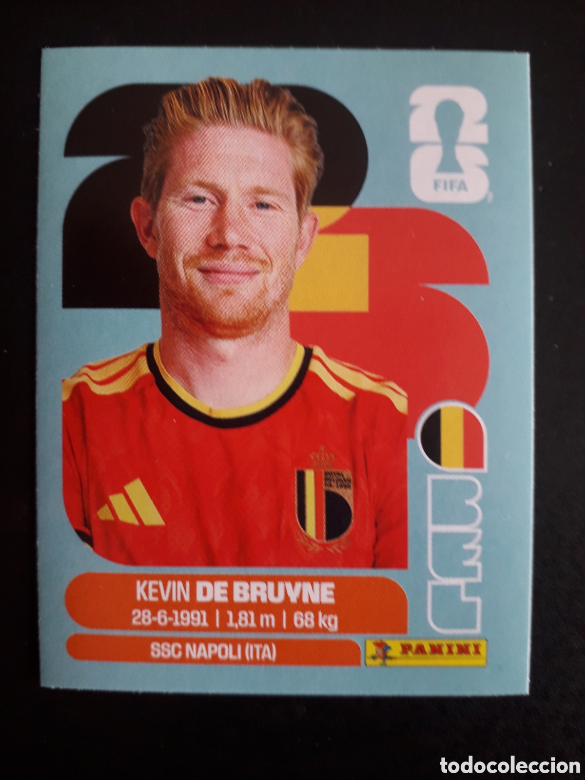 Cromos de F&uacute;tbol: DE BRUYNE B&Eacute;LGICA BEL 15 MUNDIAL F&Uacute;TBOL 2026 FIFA WORLD CUP PANINI SIN PEGAR PEDIDO M&Iacute;NIMO 3&euro;