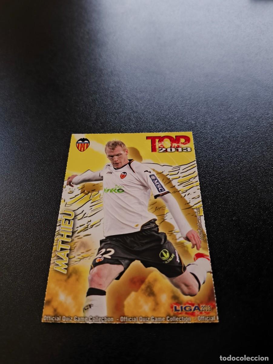 Cromos de F&uacute;tbol: 579 MATHIEU VALENCIA TOP DORADO MATE MUNDICROMO LIGA 2012 2013 12 13 NO PANINI ESTE