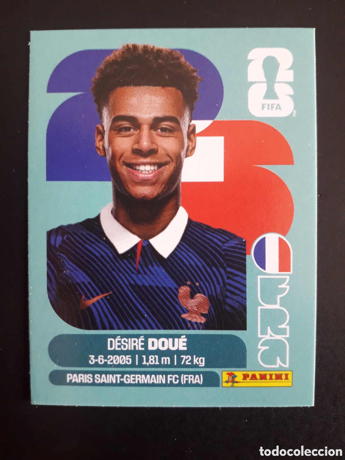 Cromos de F&uacute;tbol: DOU&Eacute; FRANCIA FRA 17 MUNDIAL F&Uacute;TBOL 2026 FIFA WORLD CUP PANINI SIN PEGAR PEDIDO M&Iacute;NIMO 3&euro;