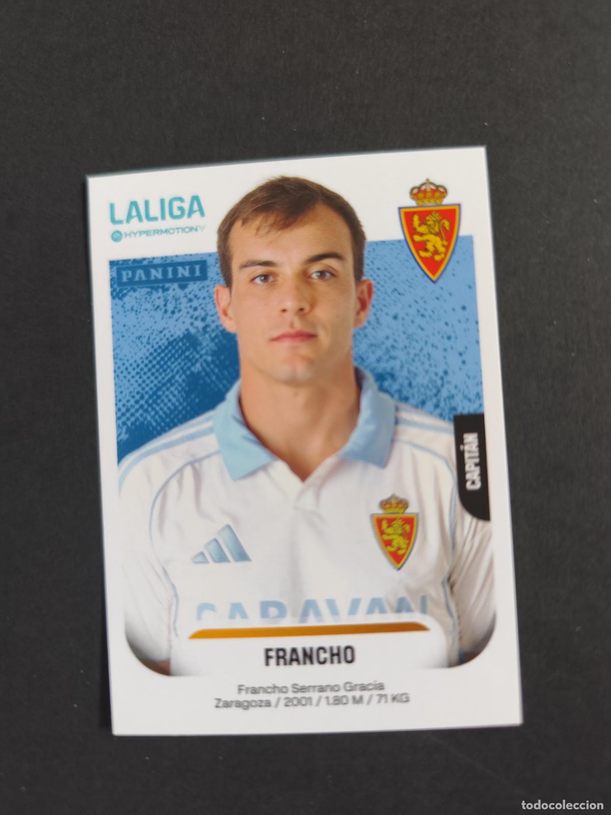 Cromos de F&uacute;tbol: 411 FRANCHO ZARAGOZA SEGUNDA 2&ordf; DIVISI&Oacute;N LIGA HYPERMOTION 2025 2026 25 26 PEDIDO M&Iacute;NIMO 2&euro;