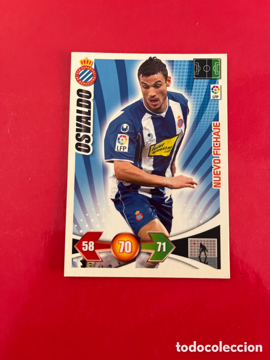 Figurine di Calcio: OSVALDO ESPA&Ntilde;OL 443 NUEVO FICHAJE ADRENALYN 2009 2010 PANINI XL 09 10 CARTA CROMO FUTBOL