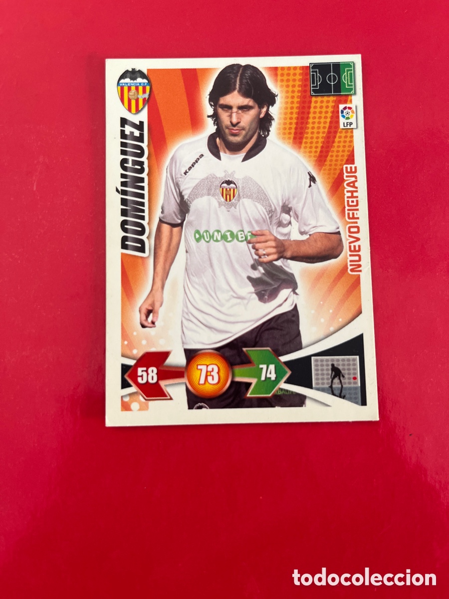 Cromos de F&uacute;tbol: DOMINGUEZ VALENCIA C.F. 448 NUEVO FICHAJE ADRENALYN 2009 2010 PANINI XL 09 10 CARTA CROMO FUTBOL