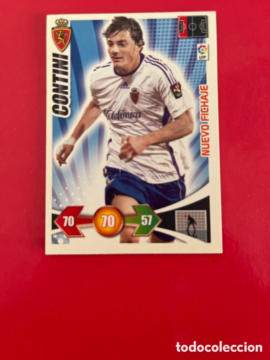 Cromos de F&uacute;tbol: CONTINI REAL ZARAGOZA 453 NUEVO FICHAJE ADRENALYN 2009 2010 PANINI XL 09 10 CARTA CROMO FUTBOL