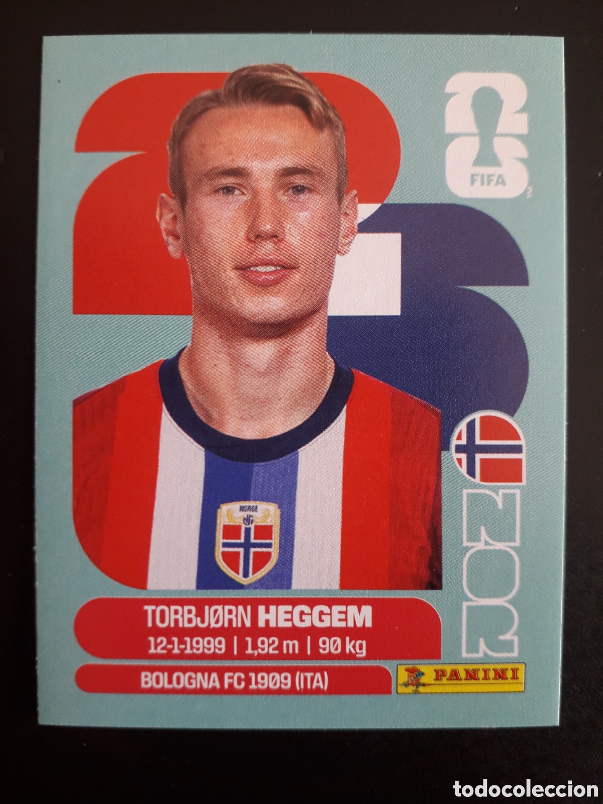 Cromos de F&uacute;tbol: HEGGEM NORUEGA NOR 8 MUNDIAL F&Uacute;TBOL 2026 FIFA WORLD CUP PANINI SIN PEGAR PEDIDO M&Iacute;NIMO 3&euro;
