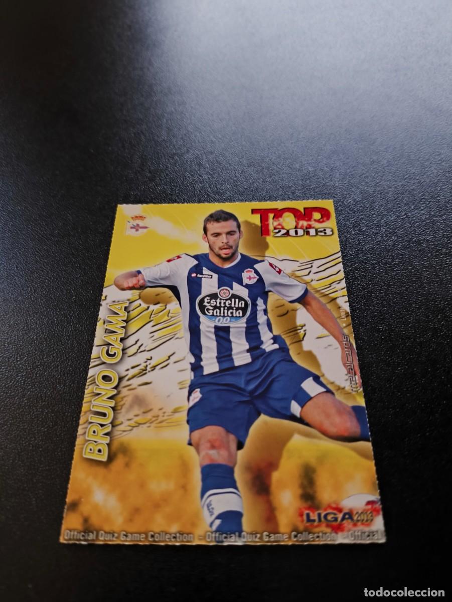 Fu&szlig;ball-Sticker: 612 BRUNO GAMA DEPORTIVO DE LA CORU&Ntilde;A TOP DORADO MATE MUNDICROMO LIGA 2012 2013 12 13 NO PANINI ESTE