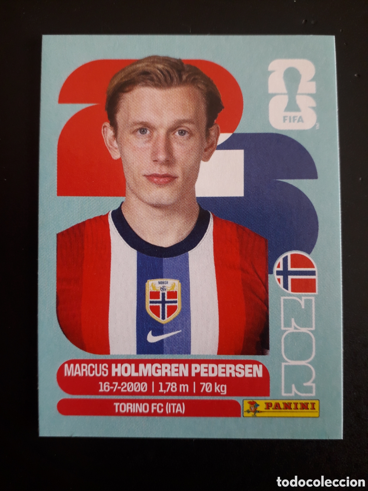 Fu&szlig;ball-Sticker: HOLMGREN PEDERSEN NORUEGA NOR 6 MUNDIAL F&Uacute;TBOL 2026 FIFA WORLD CUP PANINI SIN PEGAR PEDIDO M&Iacute;NIMO 3&euro;