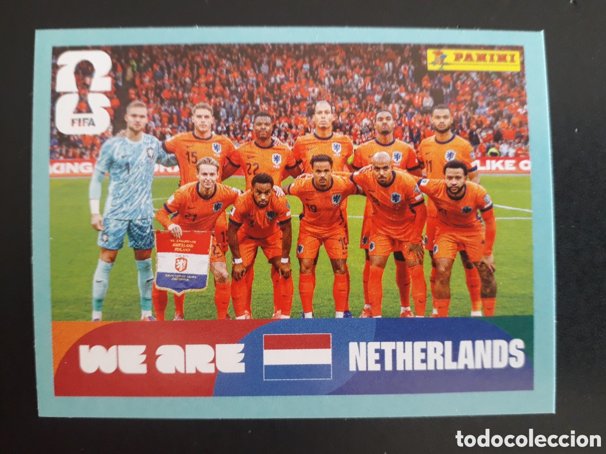 Cromos de F&uacute;tbol: EQUIPO HOLANDA/PA&Iacute;SES BAJOS NED 13 MUNDIAL F&Uacute;TBOL 2026 FIFA WORLD CUP PANINI SIN PEG PEDIDO M&Iacute;NIM 3&euro;