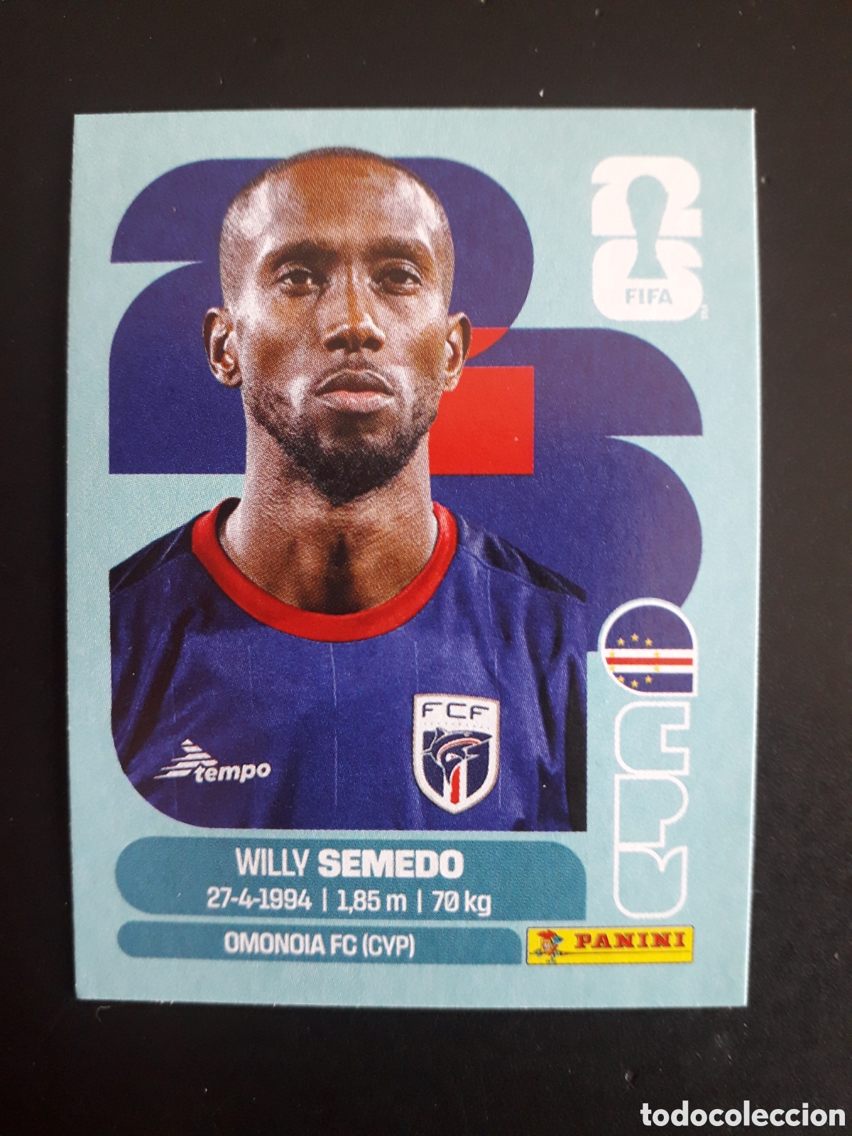 Fu&szlig;ball-Sticker: WILLY SEMEDO CABO VERDE CPV 19 MUNDIAL F&Uacute;TBOL 2026 FIFA WORLD CUP PANINI SIN PEGAR PEDIDO M&Iacute;NIMO 3&euro;