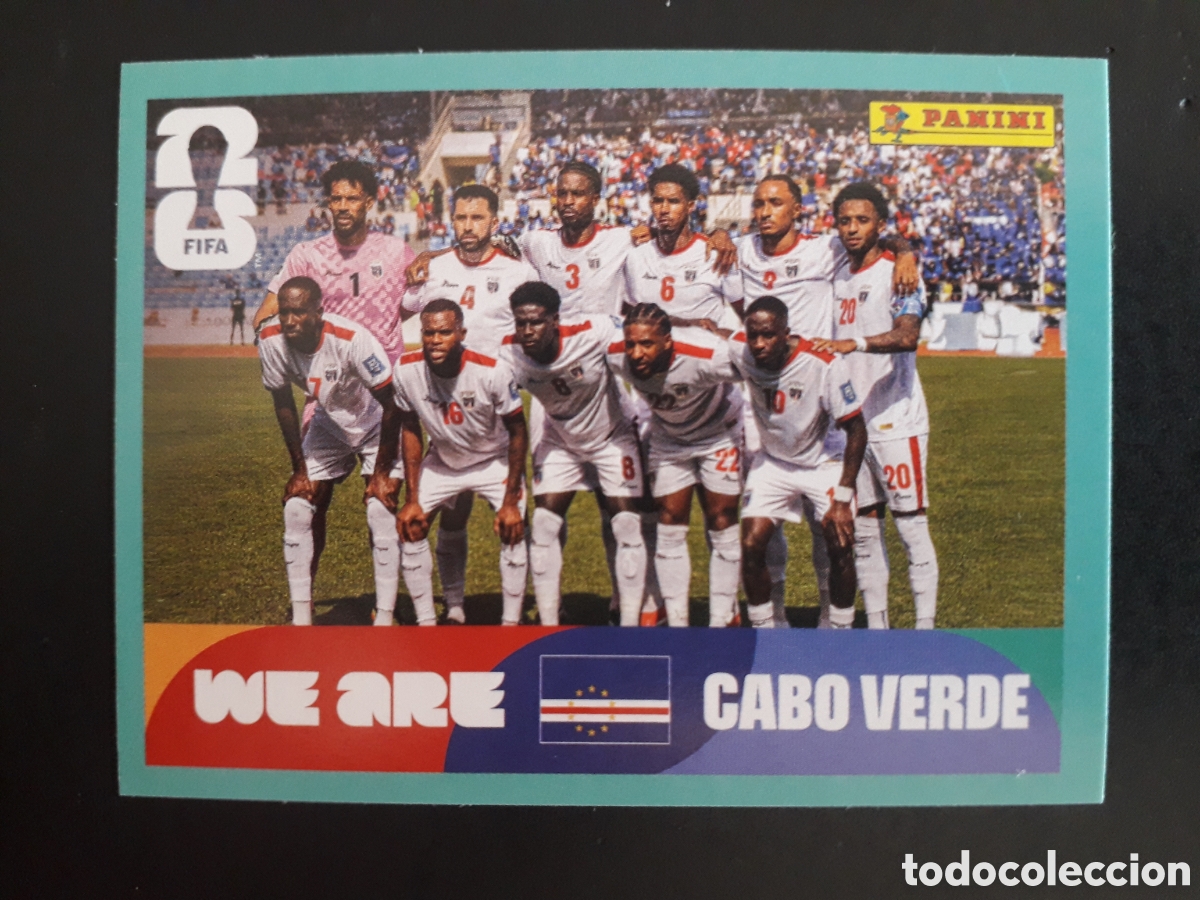 Cartes &agrave; collectionner de Football: EQUIPO CABO VERDE CPV 13 MUNDIAL F&Uacute;TBOL 2026 FIFA WORLD CUP PANINI SIN PEGAR PEDIDO M&Iacute;NIMO 3&euro;.