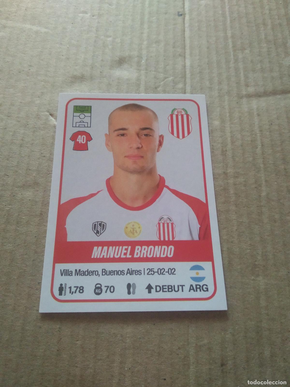 Cromos de F&uacute;tbol: 88 MANUEL BRONDO BARRACAS CENTRAL CROMO FUTBOL ARGENTINO PANINI LIGA ARGENTINA 2023