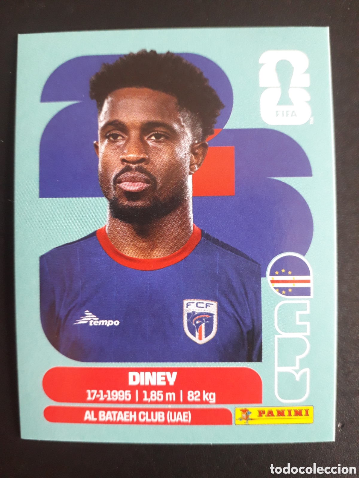 Cromos de F&uacute;tbol: DINEY CABO VERDE CPV 5 MUNDIAL F&Uacute;TBOL 2026 FIFA WORLD CUP PANINI SIN PEGAR PEDIDO M&Iacute;NIMO 3&euro;