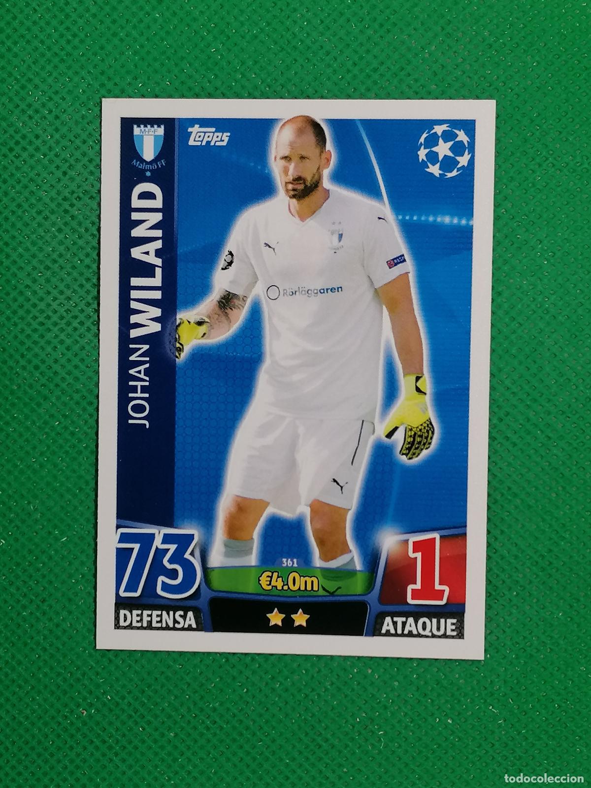 Cromos de Futebol: 361 JOHAN WILAND MALMO ⚽ TOPPS MATCH ATTAX CHAMPIONS 2015 2016 15 16 ⚽