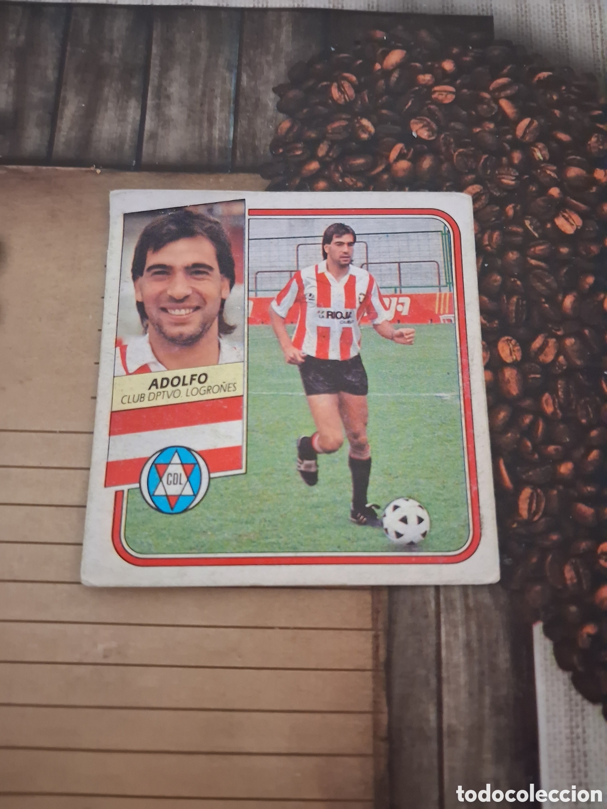 Cromos de F&uacute;tbol: Liga este 89 90 adolfo del logro&ntilde;es recuperado del &aacute;lbum ver fotos