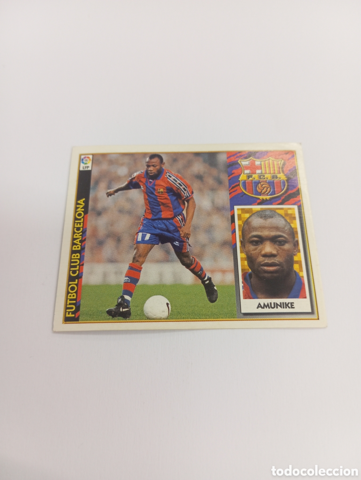 Cromos de F&uacute;tbol: AMUNIKE Barcelona Liga Este 1997 1998 NUEVO SIN PEGAR 97 98