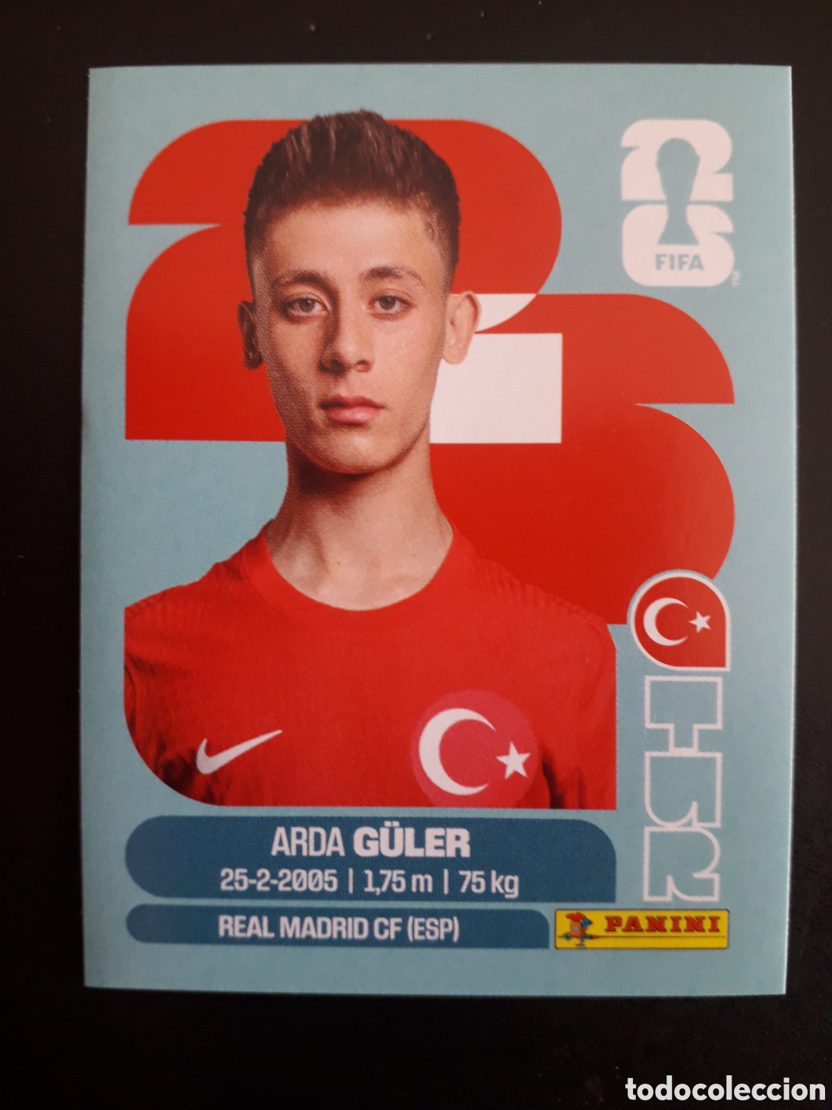 Cromos de F&uacute;tbol: ARDA G&Uuml;LER TURQU&Iacute;A TUR 14 MUNDIAL F&Uacute;TBOL 2026 FIFA WORLD CUP PANINI SIN PEGAR PEDIDO M&Iacute;NIMO 3&euro;