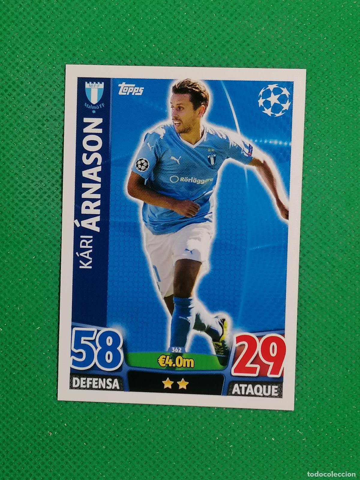 Cromos de Futebol: 362 KARI ARNASON MALMO ⚽ TOPPS MATCH ATTAX CHAMPIONS 2015 2016 15 16 ⚽