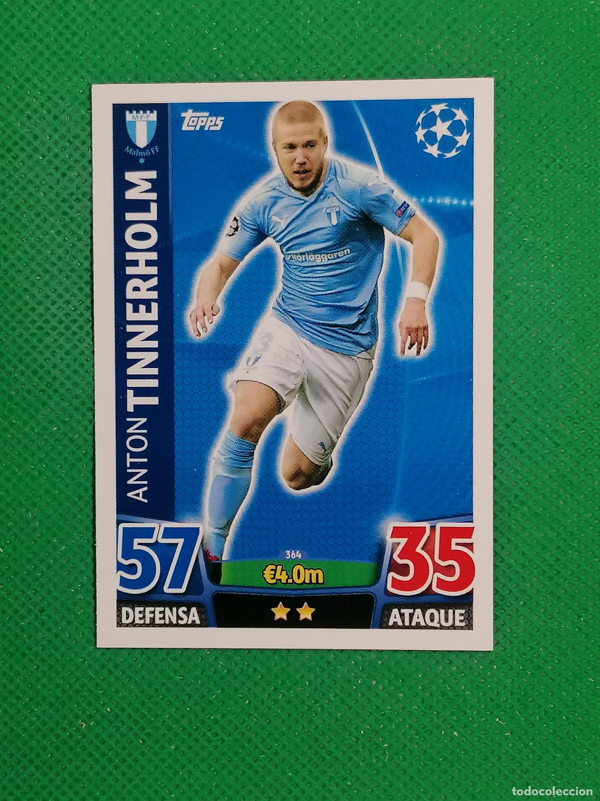 Cromos de Futebol: 364 ANTON TINNERHOLM MALMO ⚽ TOPPS MATCH ATTAX CHAMPIONS 2015 2016 15 16 ⚽
