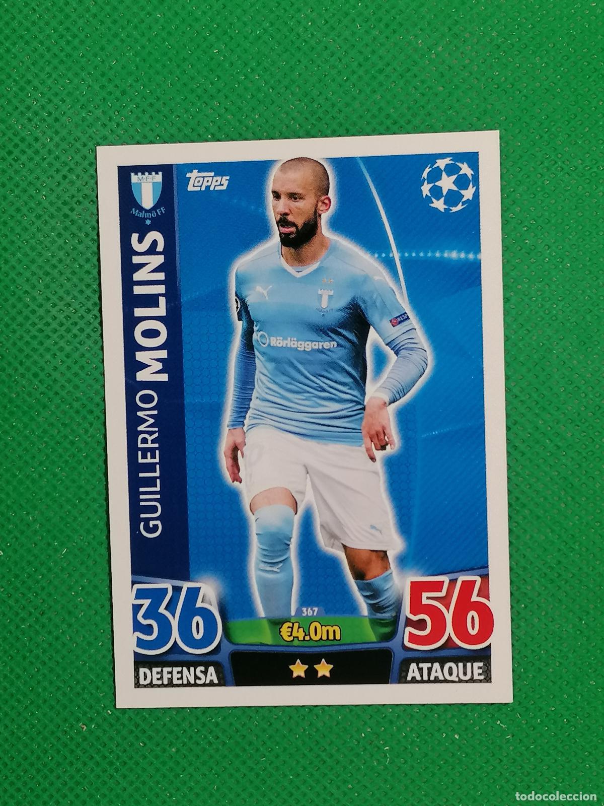 Cromos de Futebol: 367 GUILLERMO MOLINS MALMO ⚽ TOPPS MATCH ATTAX CHAMPIONS 2015 2016 15 16 ⚽