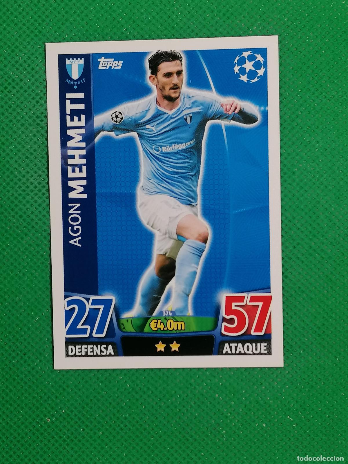 Cromos de F&uacute;tbol: 374 AGON MEHMETI MALMO ⚽ TOPPS MATCH ATTAX CHAMPIONS 2015 2016 15 16 ⚽