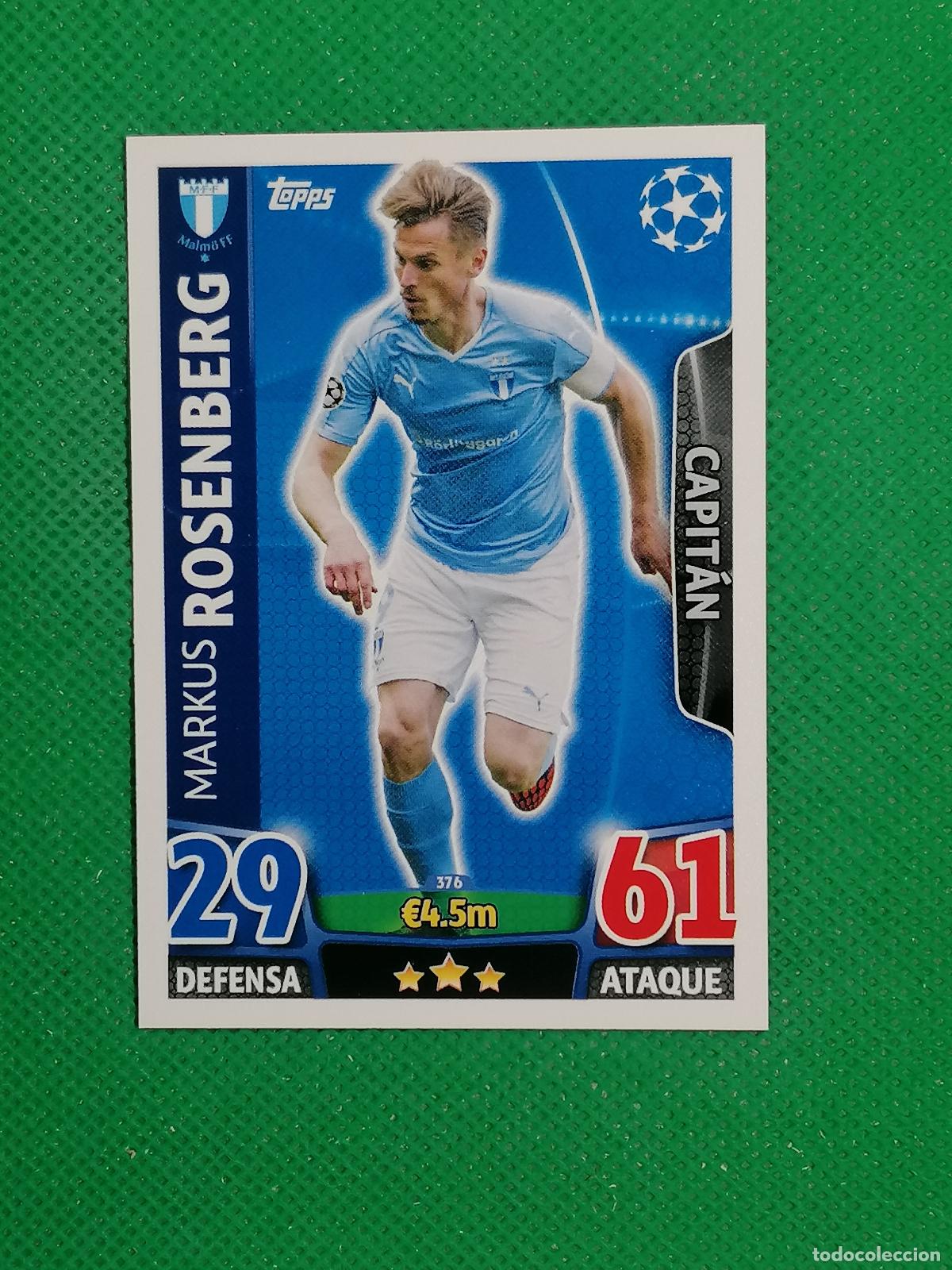 Cromos de F&uacute;tbol: 376 MARKUS ROSENBERG MALMO ⚽ TOPPS MATCH ATTAX CHAMPIONS 2015 2016 15 16 ⚽
