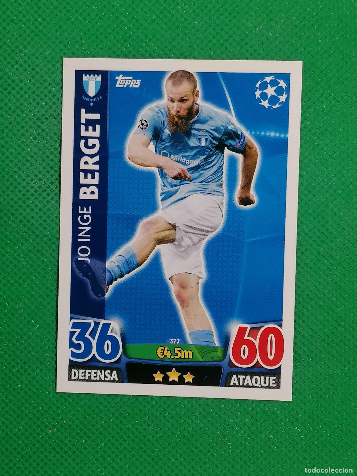Cromos de F&uacute;tbol: 377 JO INGE BERGET MALMO ⚽ TOPPS MATCH ATTAX CHAMPIONS 2015 2016 15 16 ⚽