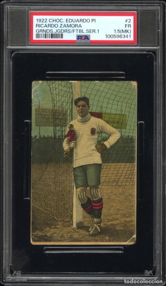 Fu&szlig;ball-Sticker: Zamora #2 Chocolate FC Barcelona Eduardo Pi Serie 1 1922 PSA 1.5 (MK)