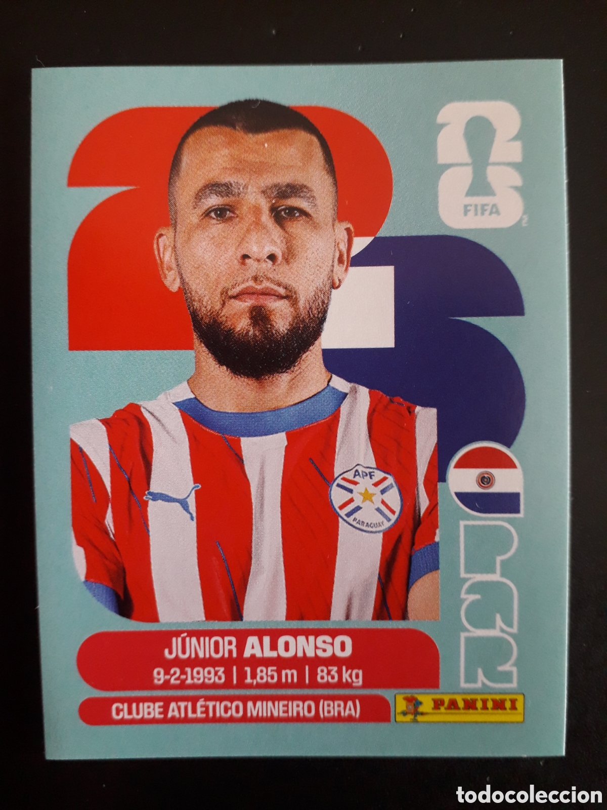 Cromos de F&uacute;tbol: ALONSO PARAGUAY PAR 8 MUNDIAL F&Uacute;TBOL 2026 FIFA WORLD CUP PANINI SIN PEGAR PEDIDO M&Iacute;NIMO 3&euro;