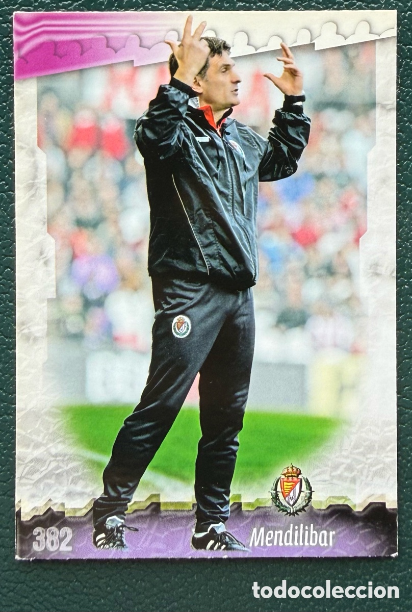 Football Stickers: 382 MENDILIBAR REAL VALLADOLID FICHAS ALBUM MUNDICROMO 2008 2009 08 09