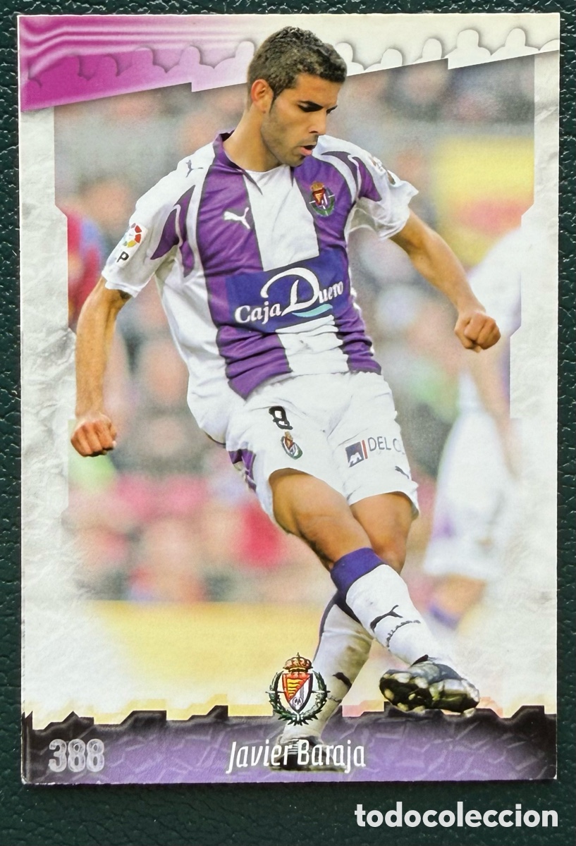 Football Stickers: 388 JAVIER BARAJA REAL VALLADOLID FICHAS ALBUM MUNDICROMO 2008 2009 08 09