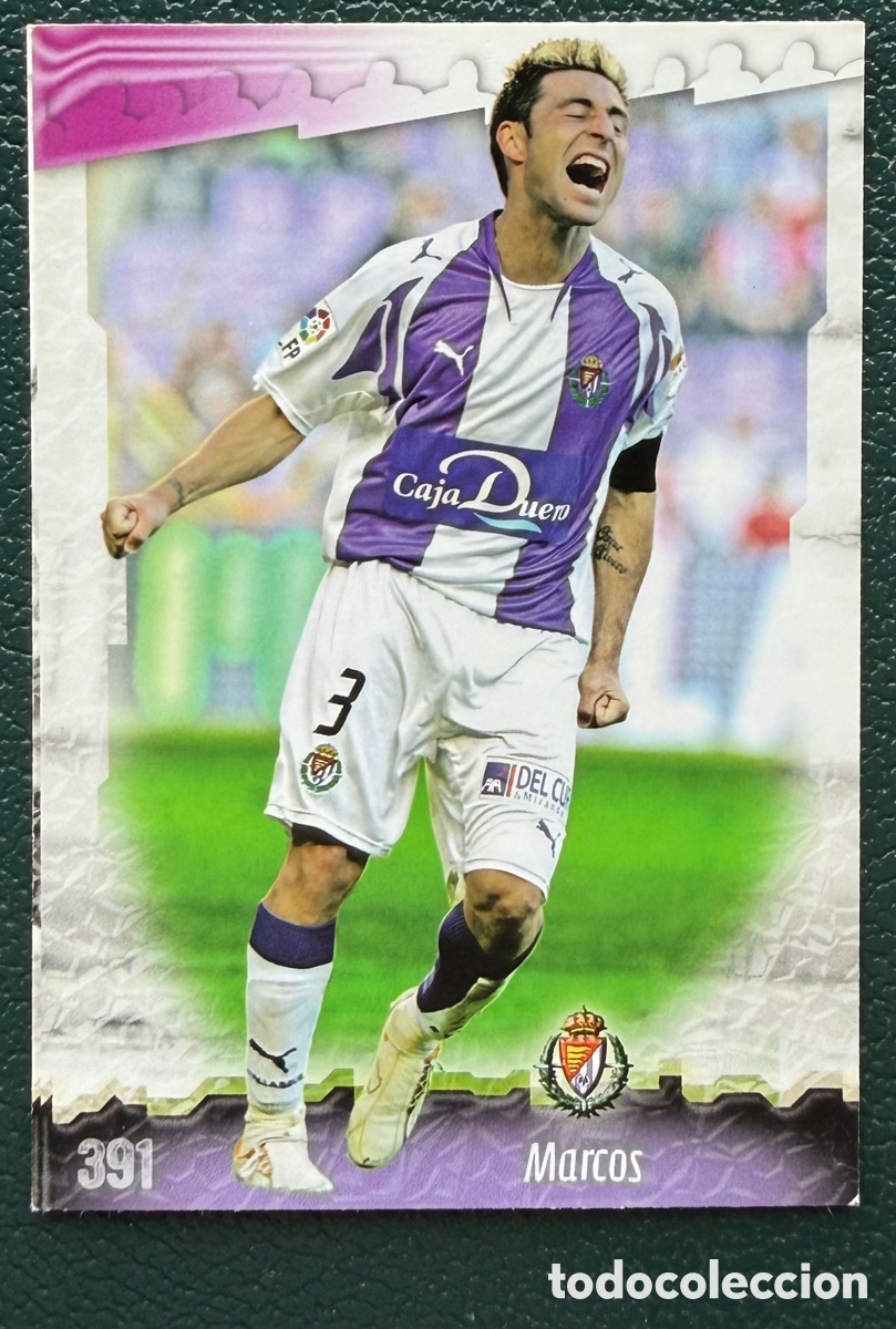 Football Stickers: 391 MARCOS REAL VALLADOLID FICHAS ALBUM MUNDICROMO 2008 2009 08 09