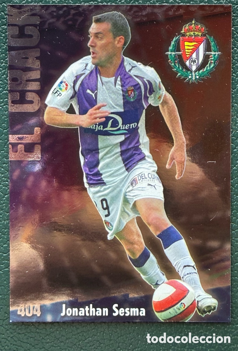 Cromos de F&uacute;tbol: 404 JONATHAN SESMA EL CRACK REAL VALLADOLID BRILLO LISO FICHAS ALBUM MUNDICROMO 2008 2009 08 09