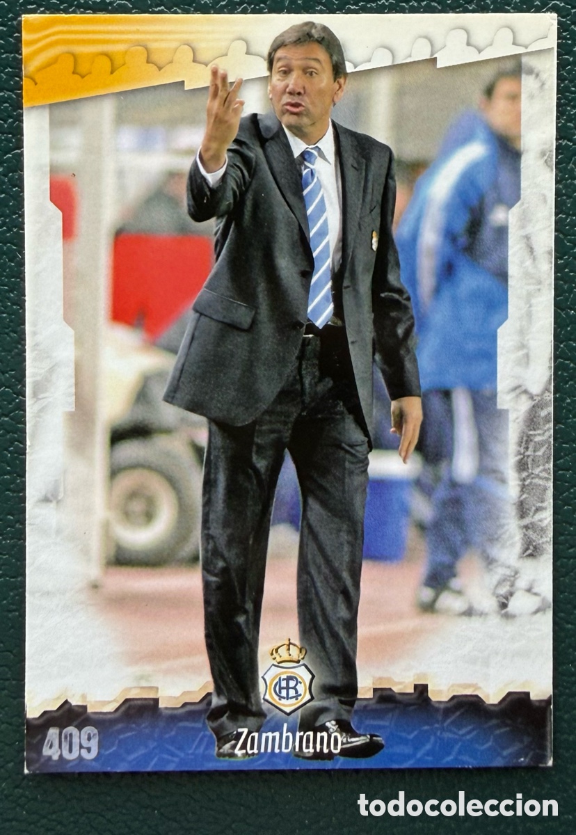 Cromos de F&uacute;tbol: 409 ZAMBRANO RECREATIVO DE HUELVA FICHAS ALBUM MUNDICROMO 2008 2009 08 09