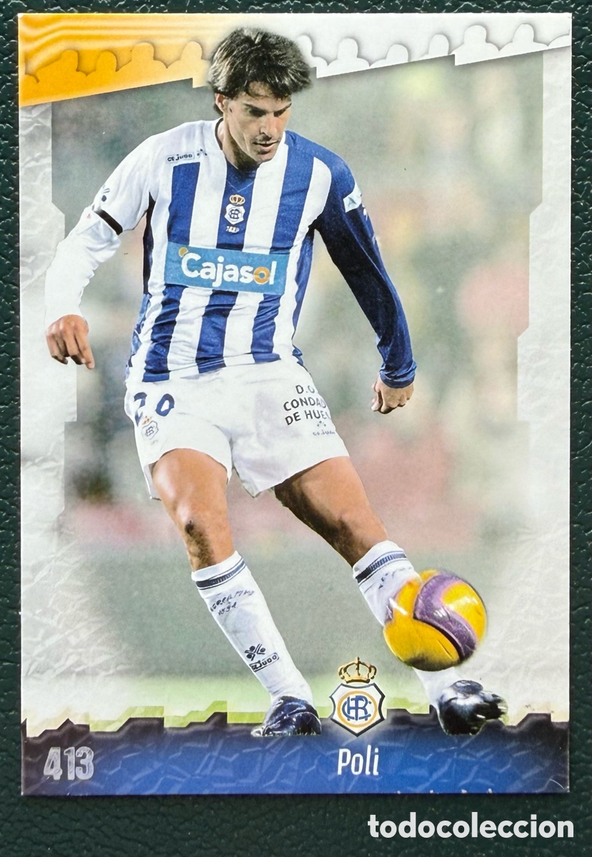 Cromos de F&uacute;tbol: 413 POLI RECREATIVO DE HUELVA FICHAS ALBUM MUNDICROMO 2008 2009 08 09