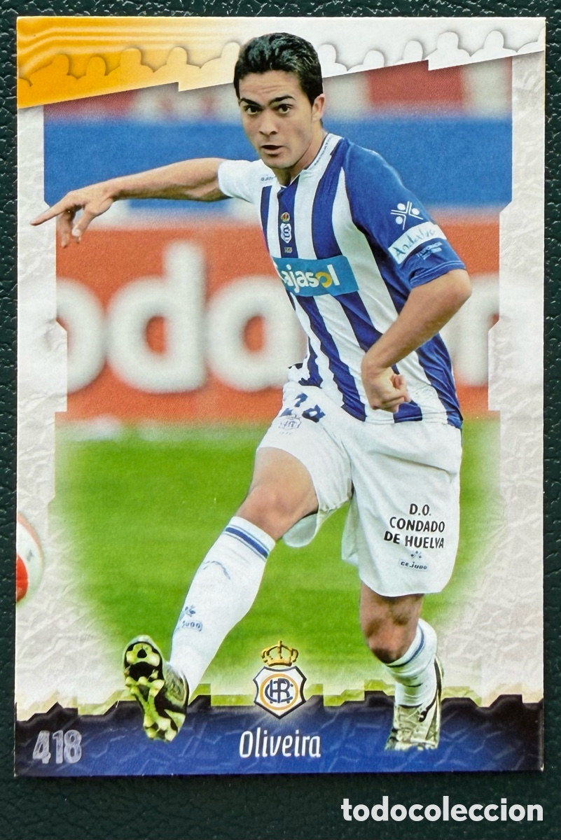 Cromos de F&uacute;tbol: 418 OLIVEIRA RECREATIVO DE HUELVA FICHAS ALBUM MUNDICROMO 2008 2009 08 09