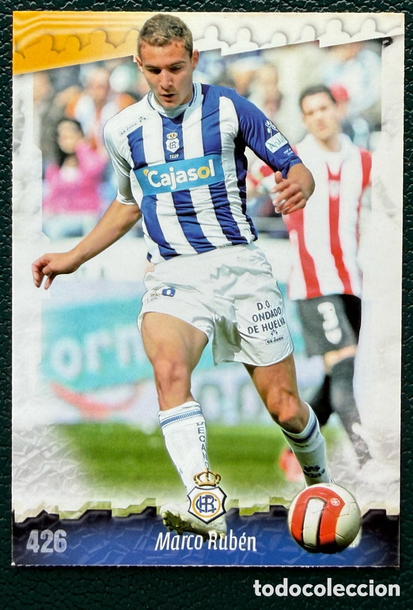 Cromos de F&uacute;tbol: 426 MARCO RUBEN RECREATIVO DE HUELVA FICHAS ALBUM MUNDICROMO 2008 2009 08 09