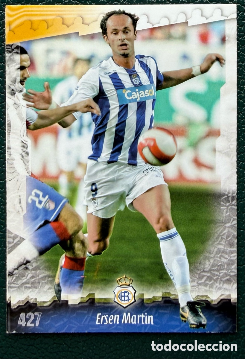 Cartes &agrave; collectionner de Football: 427 ERSEN MARTIN RECREATIVO DE HUELVA FICHAS ALBUM MUNDICROMO 2008 2009 08 09