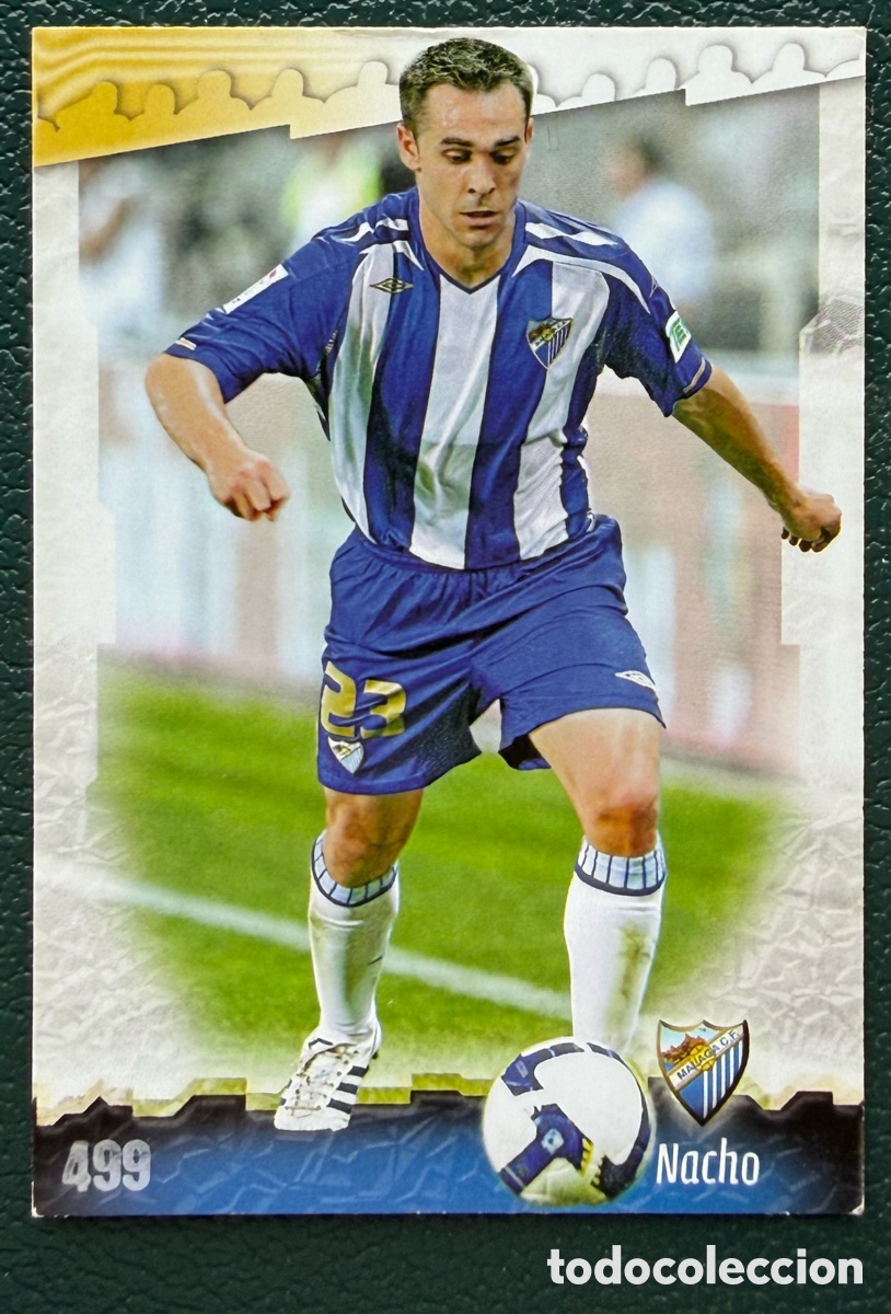 Football Stickers: 499 NACHO MALAGA CF FICHAS ALBUM MUNDICROMO 2008 2009 08 09