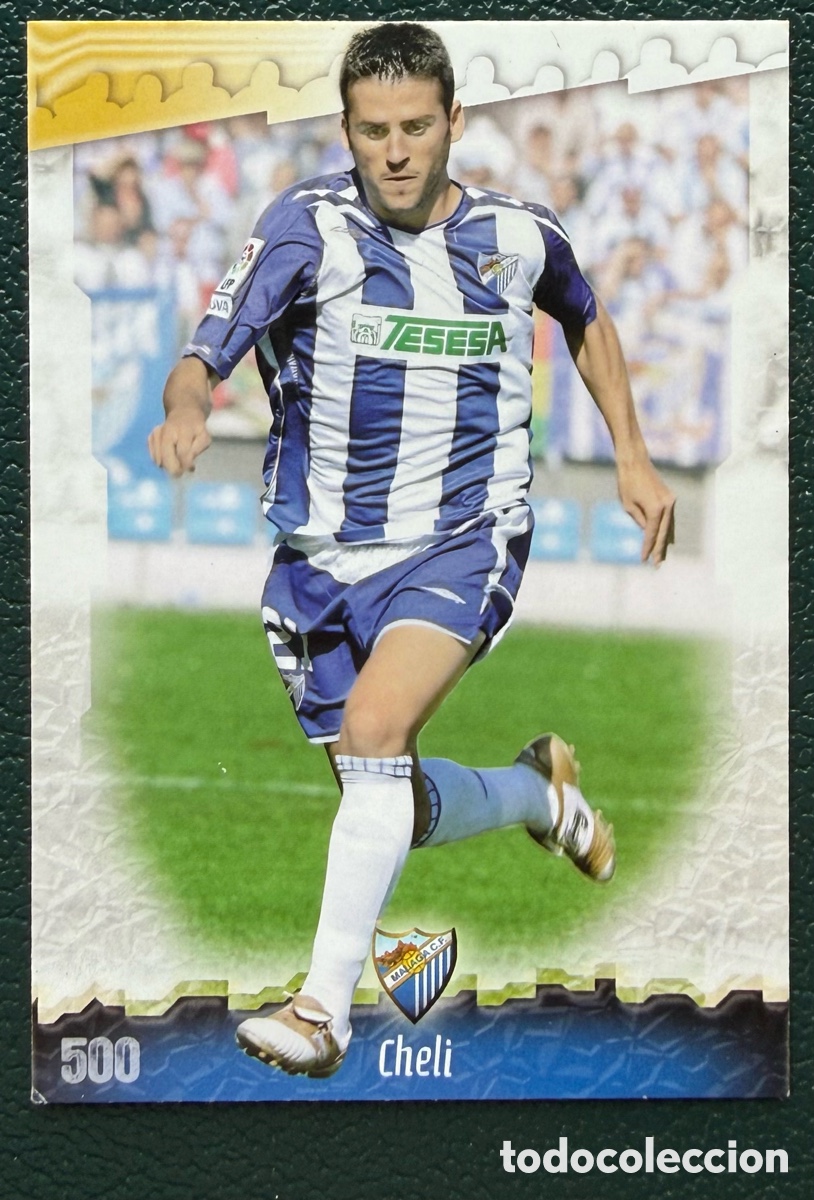 Football Stickers: 500 CHELI MALAGA CF FICHAS ALBUM MUNDICROMO 2008 2009 08 09