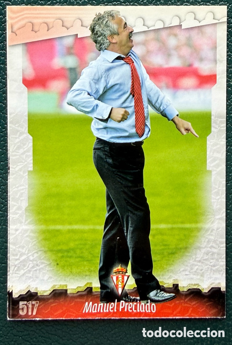 Football Stickers: 517 MANUEL PRECIADO SPORTING DE GIJON FICHAS ALBUM MUNDICROMO 2008 2009 08 09