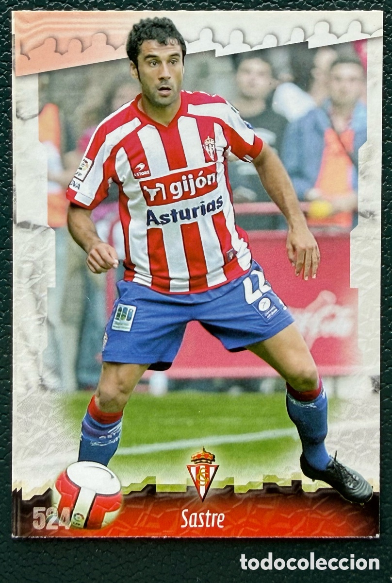 Football Stickers: 524 SASTRE SPORTING DE GIJON FICHAS ALBUM MUNDICROMO 2008 2009 08 09