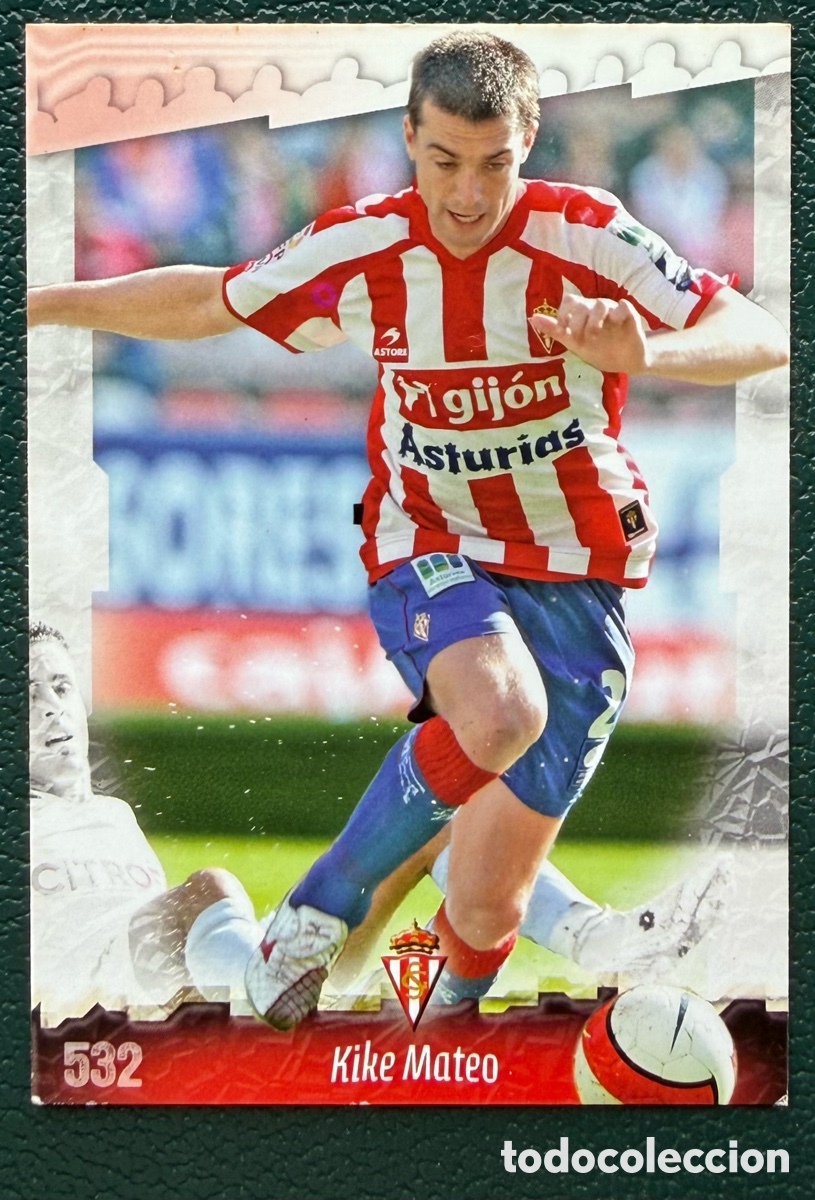 Football Stickers: 532 KIKE MATEO SPORTING DE GIJON FICHAS ALBUM MUNDICROMO 2008 2009 08 09