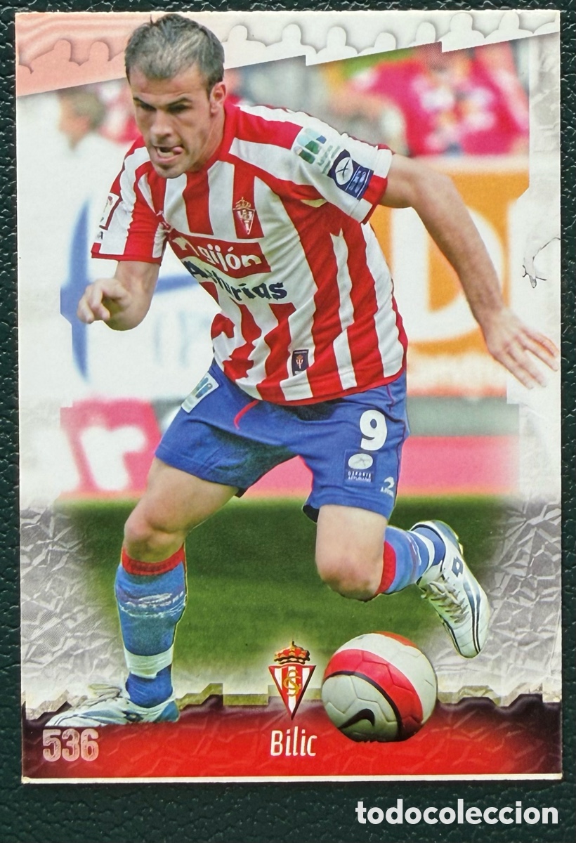 Football Stickers: 536 BILIC SPORTING DE GIJON FICHAS ALBUM MUNDICROMO 2008 2009 08 09